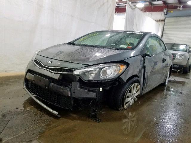 KNAFX6A82E5239022 - 2014 KIA FORTE EX GRAY photo 2