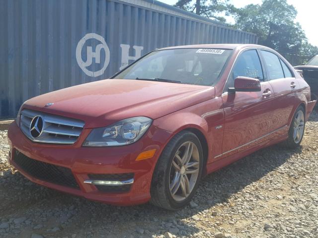 WDDGF4HB3CR230678 - 2012 MERCEDES-BENZ C 250 RED photo 2