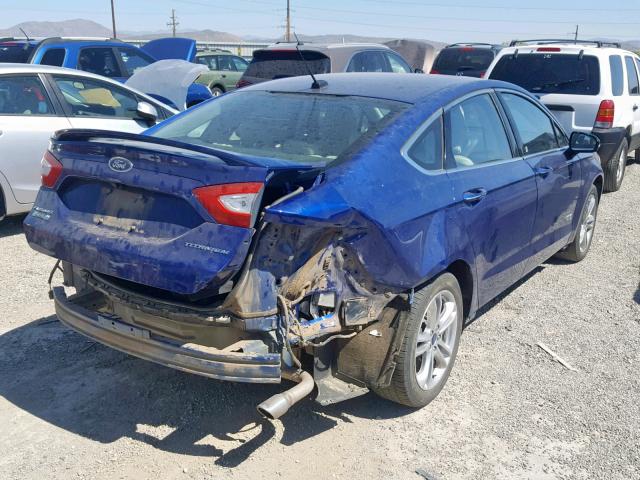 3FA6P0SU7GR229409 - 2016 FORD FUSION TIT BLUE photo 4