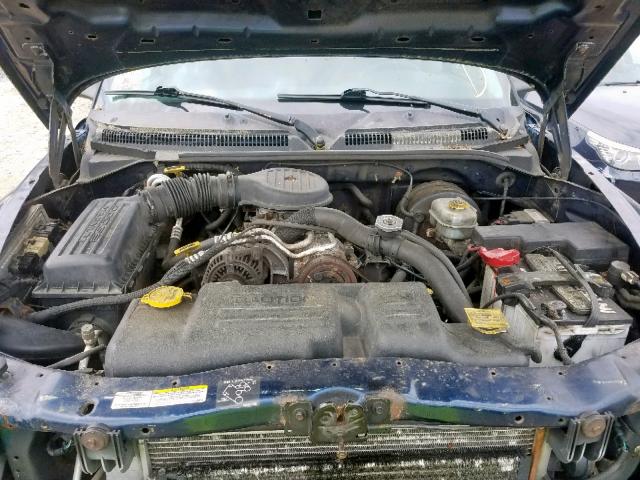 1B7HG38XX2S537743 - 2002 DODGE DAKOTA QUA BLUE photo 7