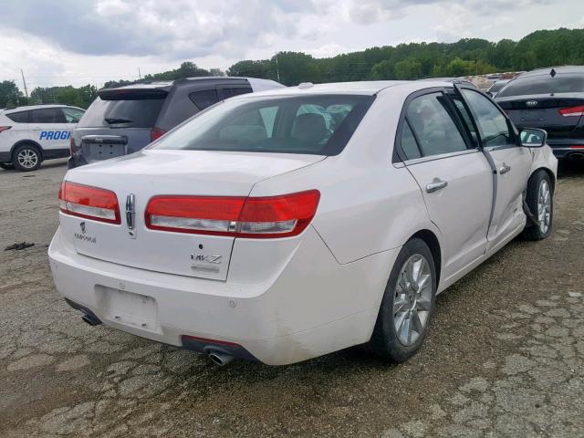 3LNDL2L36BR761138 - 2011 LINCOLN MKZ HYBRID WHITE photo 4