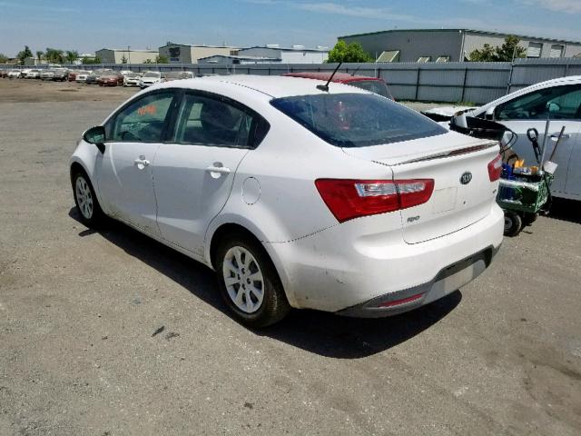 KNADM4A37D6178039 - 2013 KIA RIO LX WHITE photo 3