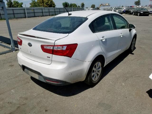 KNADM4A37D6178039 - 2013 KIA RIO LX WHITE photo 4