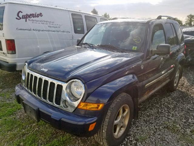 1J4GL58K35W721226 - 2005 JEEP LIBERTY LI BLUE photo 2