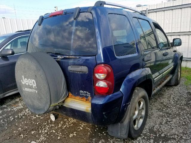 1J4GL58K35W721226 - 2005 JEEP LIBERTY LI BLUE photo 4