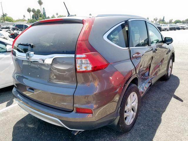 2HKRM3H75GH560110 - 2016 HONDA CR-V EXL GRAY photo 4