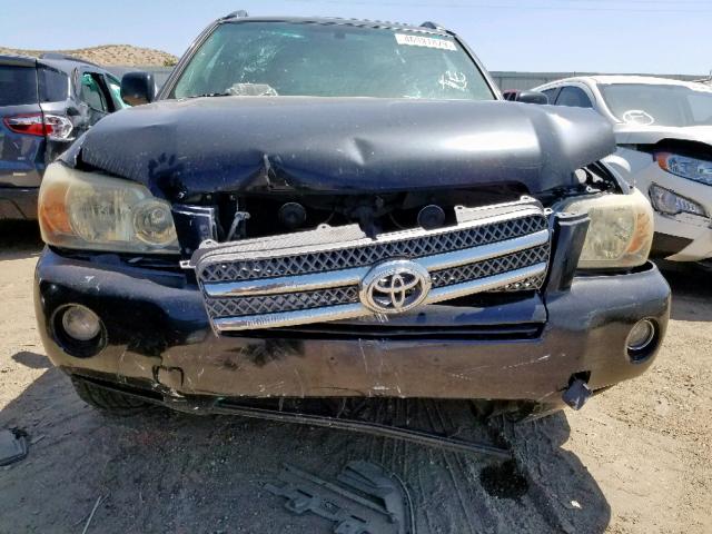 JTEDW21A460009730 - 2006 TOYOTA HIGHLANDER BLACK photo 9