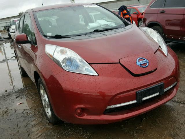 1N4AZ0CP2DC407671 - 2013 NISSAN LEAF S BURGUNDY photo 1