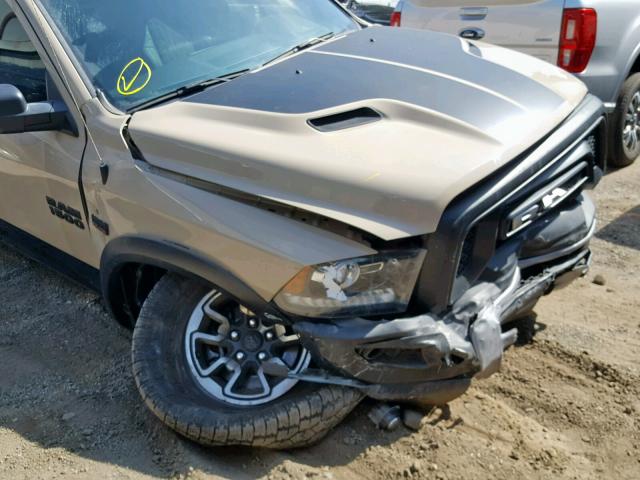 1C6RR7YT0HS665220 - 2017 RAM 1500 REBEL ოქროსფერი ფოტო 9