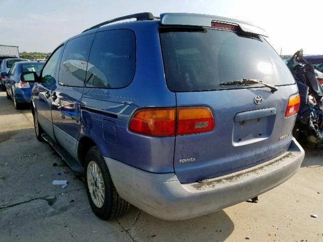 4T3ZF13C2XU099492 - 1999 TOYOTA SIENNA LE BLUE photo 3