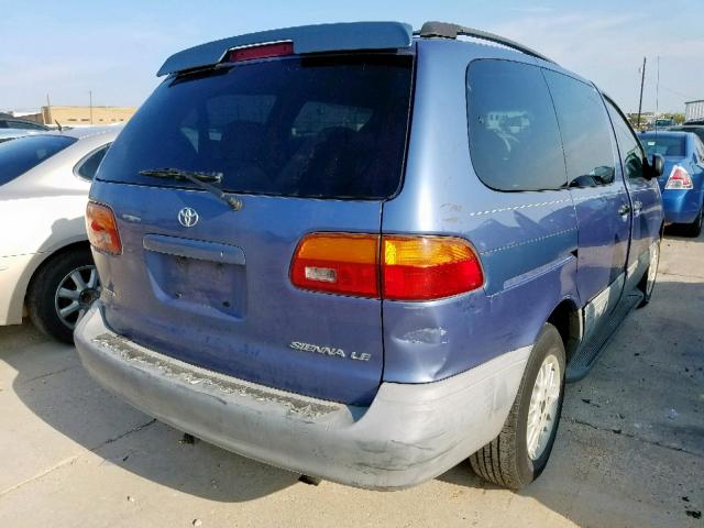 4T3ZF13C2XU099492 - 1999 TOYOTA SIENNA LE BLUE photo 4