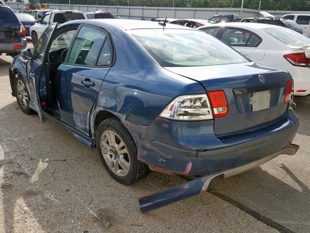 YS3FB49YX81010148 - 2008 SAAB 9-3 2.0T BLUE photo 3