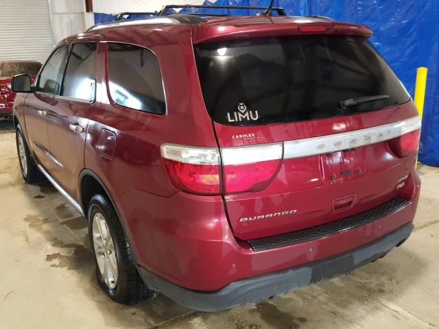 1C4RDHDG0DC576726 - 2013 DODGE DURANGO CR RED photo 3