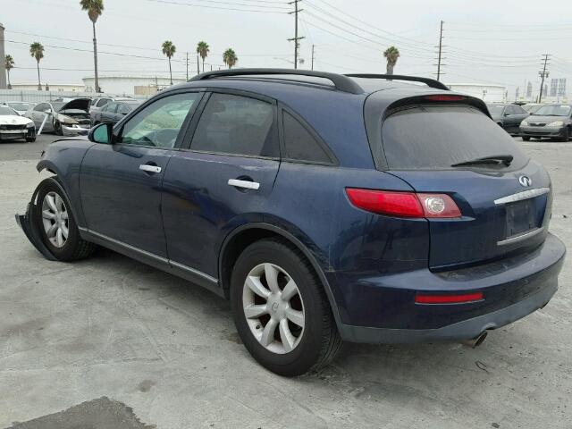 JNRAS08U85X100688 - 2005 INFINITI FX35 BLUE photo 3