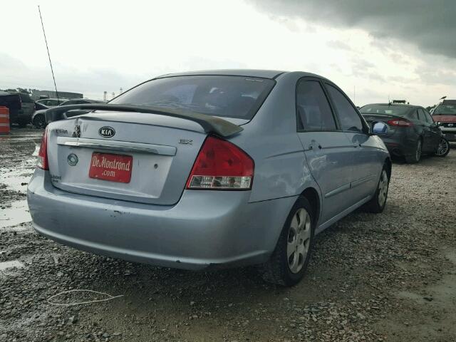 KNAFE121985505859 - 2008 KIA SPECTRA EX BLUE photo 4