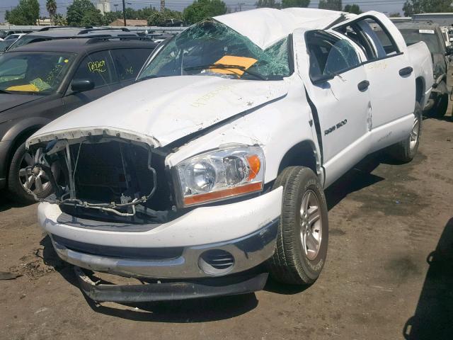 1D7HA18216S564187 - 2006 DODGE RAM 1500 S WHITE photo 2