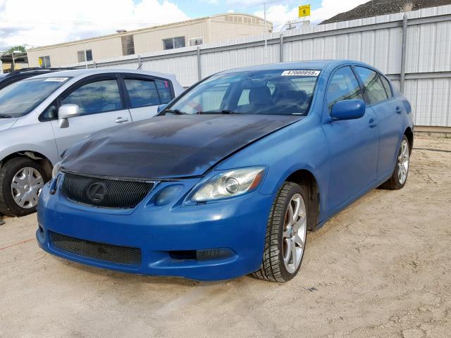 JTHCH96S360003274 - 2006 LEXUS GS 300 BLUE photo 2