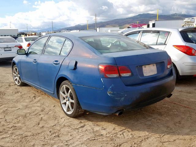 JTHCH96S360003274 - 2006 LEXUS GS 300 BLUE photo 3