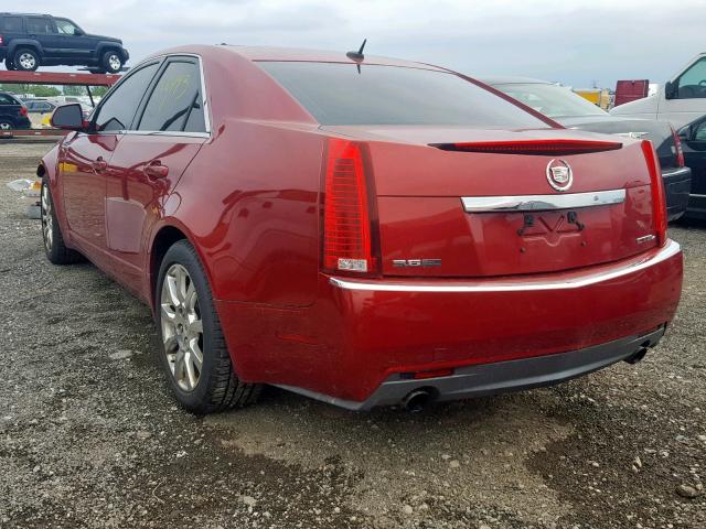 1G6DT57VX80142457 - 2008 CADILLAC CTS HI FEA RED photo 3