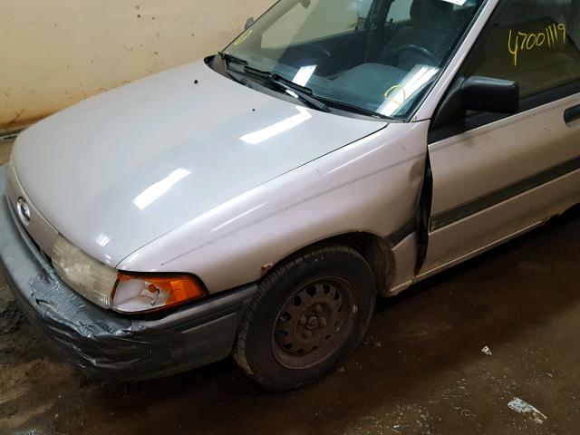 1FAPP14JXMW183998 - 1991 FORD ESCORT LX SILVER photo 9