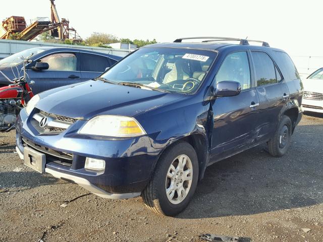 2HNYD18894H526548 - 2004 ACURA MDX TOURIN BLUE photo 2