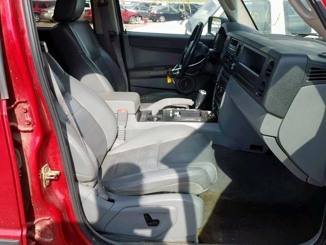 1J8HG48N86C212540 - 2006 JEEP COMMANDER 勃艮第红 照片 5