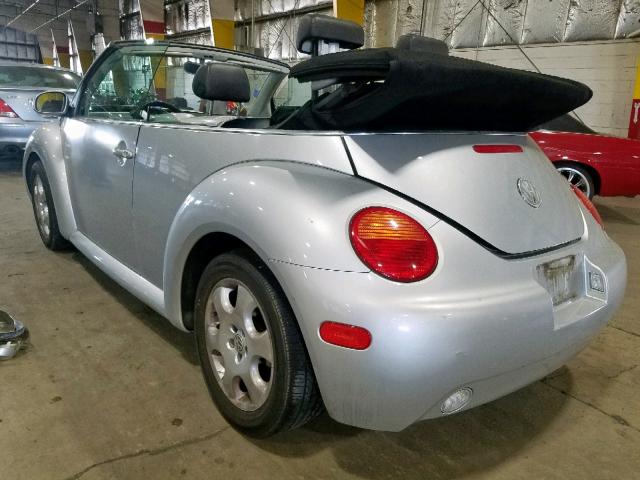 3VWCK21Y23M312830 - 2003 VOLKSWAGEN NEW BEETLE ვერცხლისფერი ფოტო 3