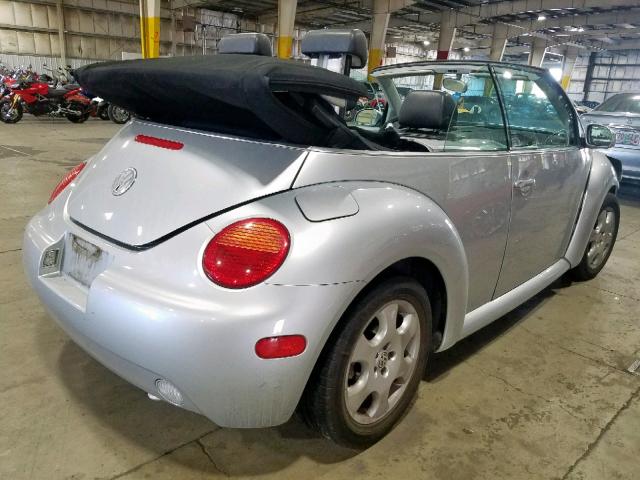 3VWCK21Y23M312830 - 2003 VOLKSWAGEN NEW BEETLE ვერცხლისფერი ფოტო 4