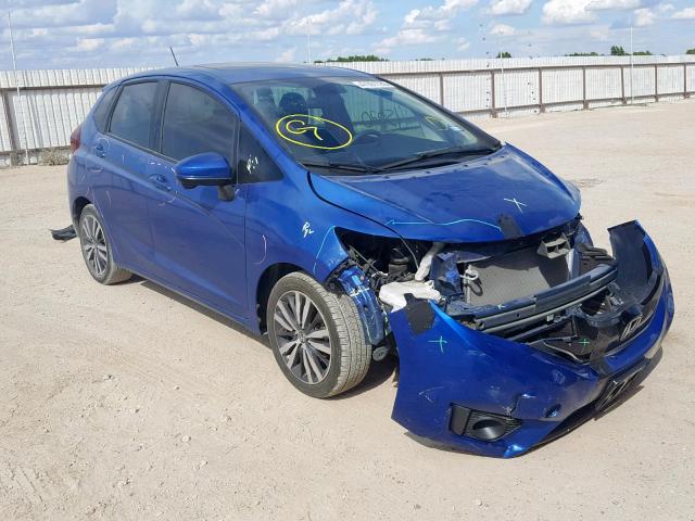 3HGGK5H88FM779252 - 2015 HONDA FIT EX BLUE photo 1