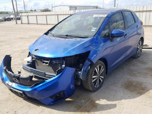 3HGGK5H88FM779252 - 2015 HONDA FIT EX BLUE photo 2