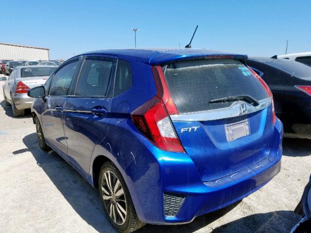 3HGGK5H88FM779252 - 2015 HONDA FIT EX BLUE photo 3