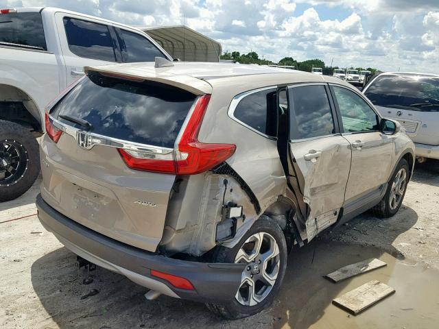 5J6RW2H82HL022260 - 2017 HONDA CR-V EXL BEIGE photo 4