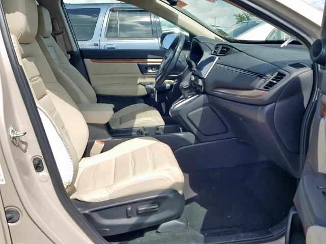 5J6RW2H82HL022260 - 2017 HONDA CR-V EXL BEIGE photo 5