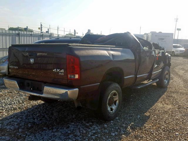 3D7KS28C15G718114 - 2005 DODGE RAM 2500 S წითელი ფოტო 4