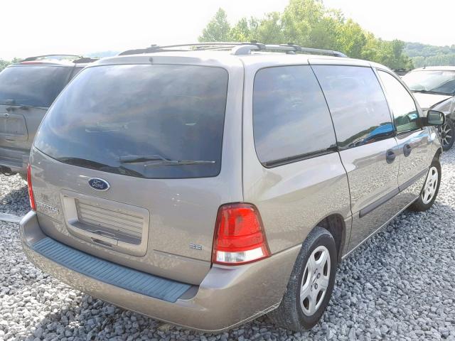 2FMZA51615BA16777 - 2005 FORD FREESTAR S BEIGE photo 4