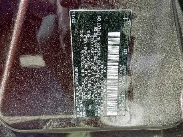 JTLZE4FE5DJ034572 - 2013 TOYOTA SCION XB მუქწითელი ფოტო 10