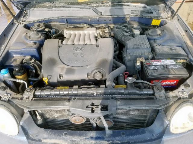 KMHWF35HX2A638547 - 2002 HYUNDAI SONATA GLS BLUE photo 7