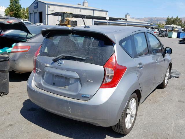 3N1CE2CP1EL416770 - 2014 NISSAN VERSA NOTE GRAY photo 4