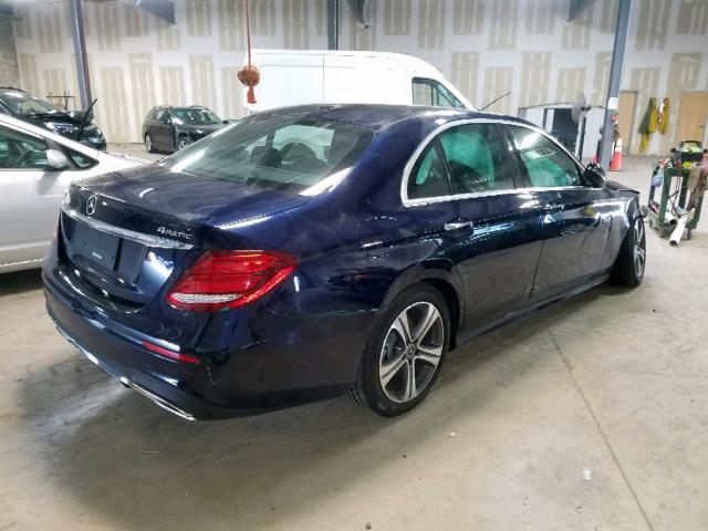 WDDZF4KB7KA665752 - 2019 MERCEDES-BENZ E 300 4MAT BLUE photo 4