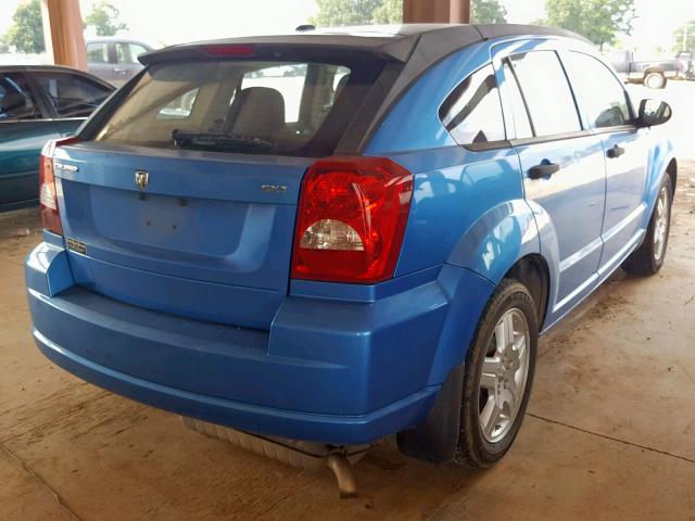 1B3HB48B08D510252 - 2008 DODGE CALIBER SX BLUE photo 4