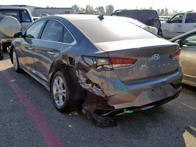 5NPE34AF6JH643934 - 2018 HYUNDAI SONATA SPO GRAY photo 3