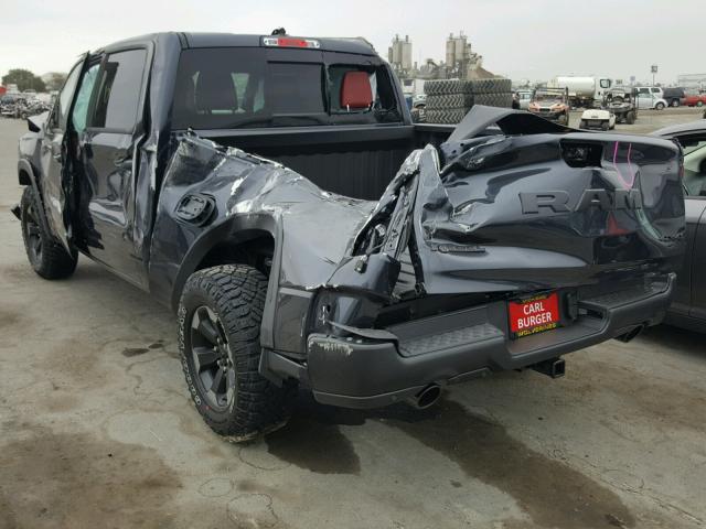 1C6SRFLT8KN630398 - 2019 RAM 1500 REBEL გრაფიტი ფოტო 3