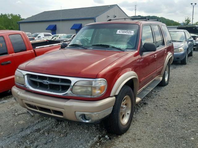 1FMZU74E6YZA83205 - 2000 FORD EXPLORER E RED photo 2