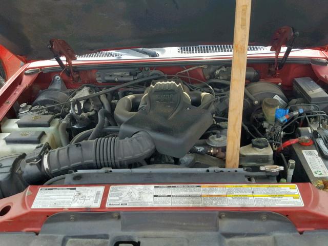 1FMZU74E6YZA83205 - 2000 FORD EXPLORER E RED photo 7