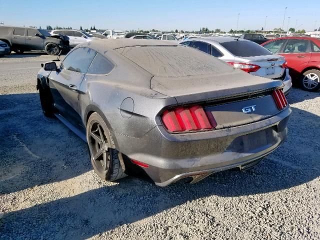 1FA6P8CF1H5340735 - 2017 FORD MUSTANG GT CHARCOAL photo 3