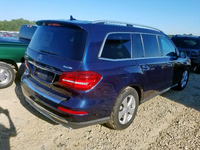 4JGDF6EE0HA772300 - 2017 MERCEDES-BENZ GLS 450 4M BLUE photo 4