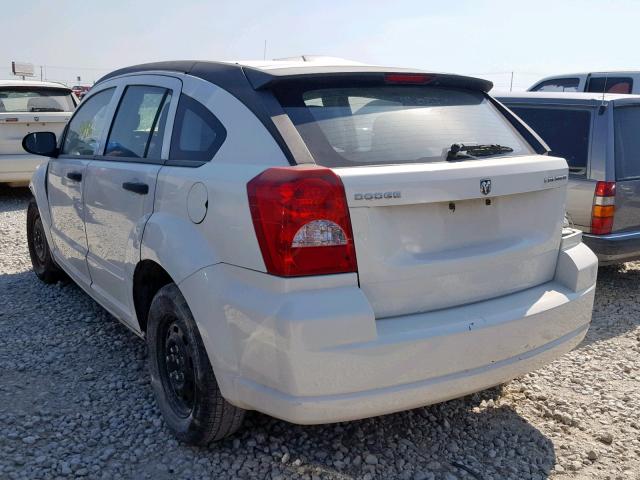 1B3CB2HA8AD587494 - 2010 DODGE CALIBER SE WHITE photo 3