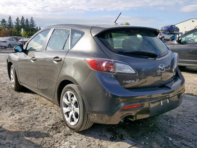 JM1BL1KF8D1755288 - 2013 MAZDA 3 I GRAY photo 3