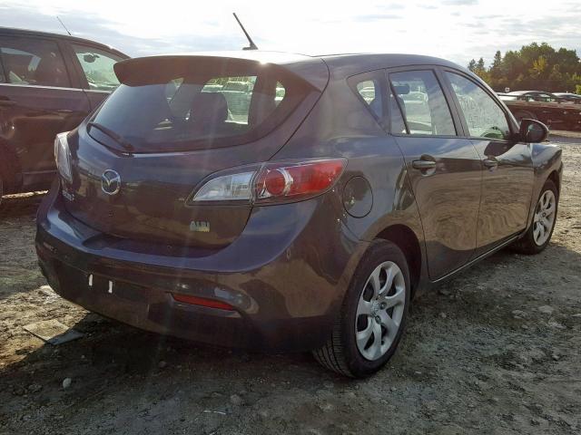 JM1BL1KF8D1755288 - 2013 MAZDA 3 I GRAY photo 4