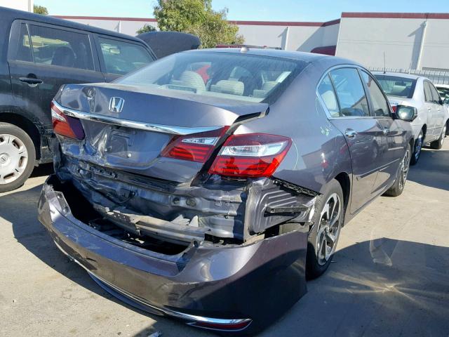 1HGCR2F81GA048639 - 2016 HONDA ACCORD EXL GRAY photo 4